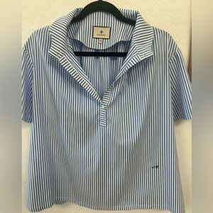 Tuckernuck Blue and White Stripe Finn Popover XL